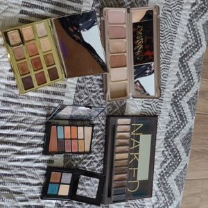 Makeup bundle: 4 eyeshadow palettes and 1 highligh